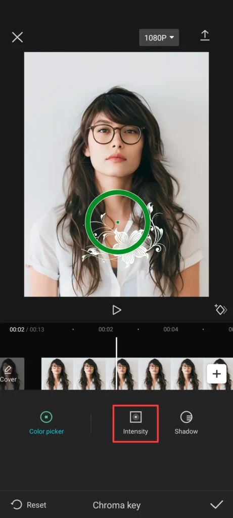 How to Add Green Screen Effects in CapCut (October 2025) 7 adjusting the settings screenshot image