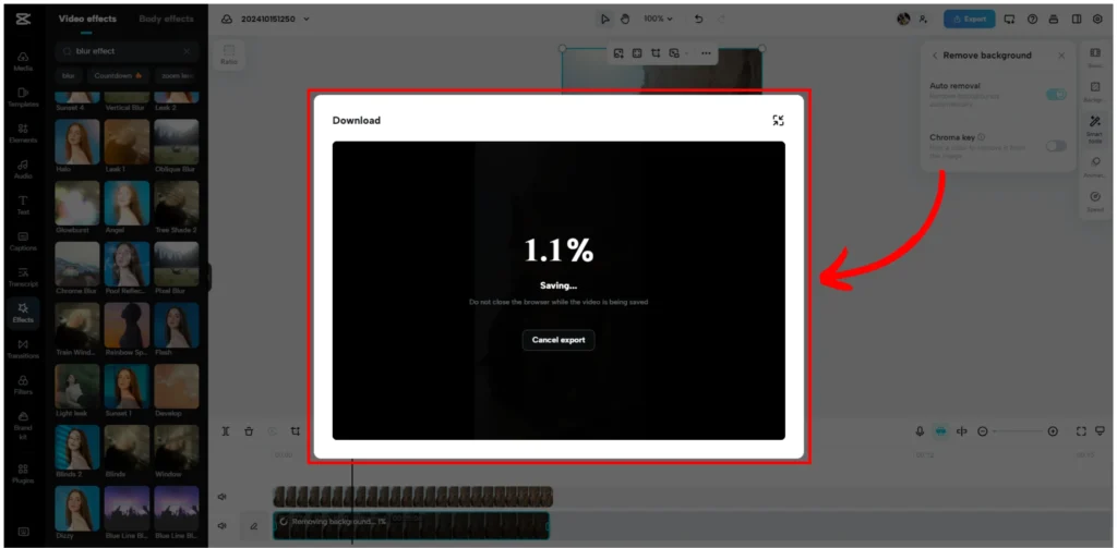 How to Blur Background on CapCut For PC 06 1024x503 1