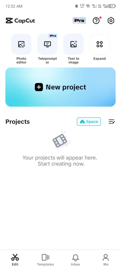 Mastering Overlays: How to add Capcut overlay text and video for Stunning Edits (October 2025) 2 capcut application main interface screenshot image