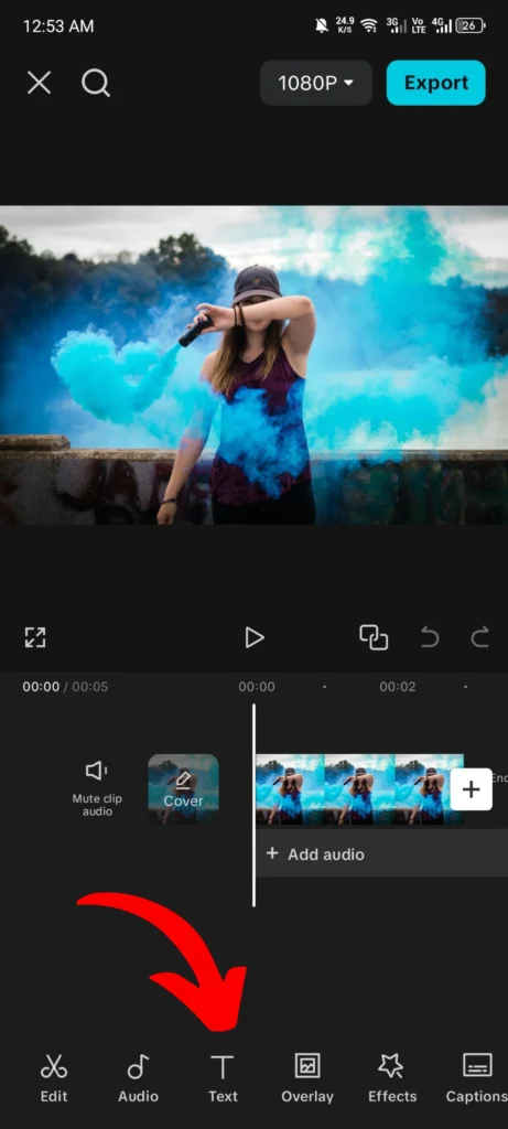 Mastering Overlays: How to add Capcut overlay text and video for Stunning Edits (October 2025) 4 text tool for overlay screenshot image