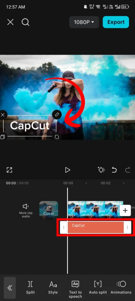 Mastering Overlays: How to add Capcut overlay text and video for Stunning Edits (October 2025) 7 positioning the text in tool screenshot image