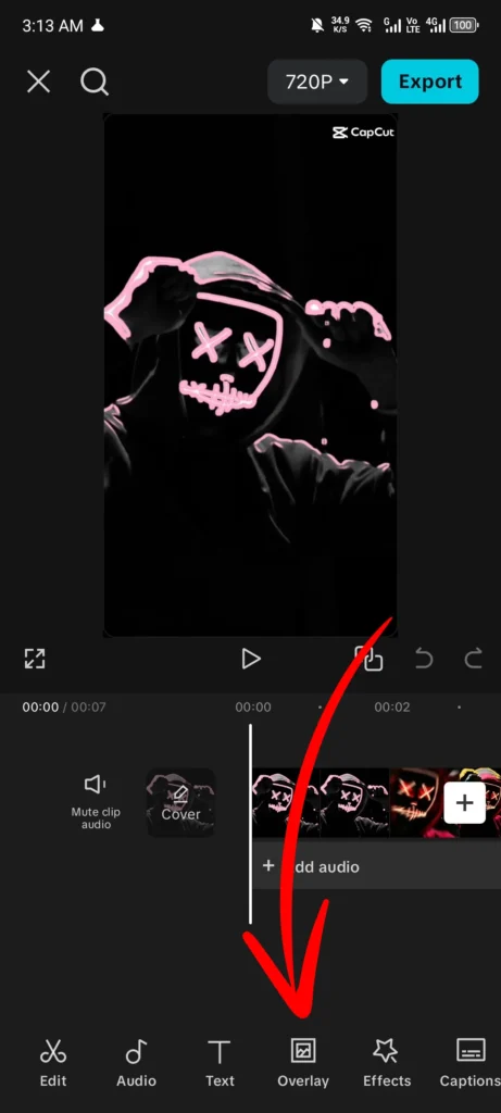 Mastering Overlays: How to add Capcut overlay text and video for Stunning Edits (October 2025) 25 adding first overaly screenshot image