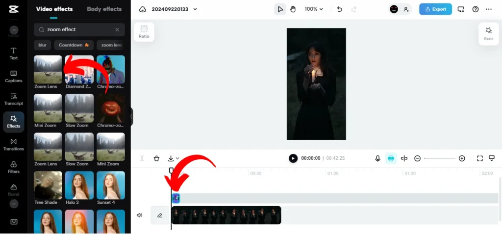 download zoom effect screenshot image