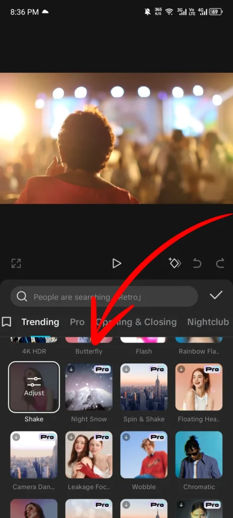 zoom lens effect for capcut screenshot image
