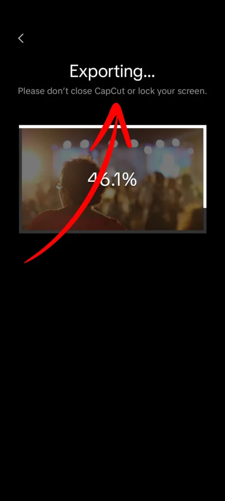 exporting zoom-in effect video screenshot image