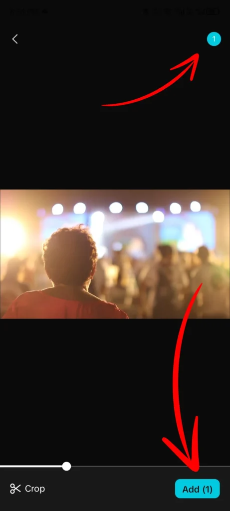 adding video in a new project screenshot image