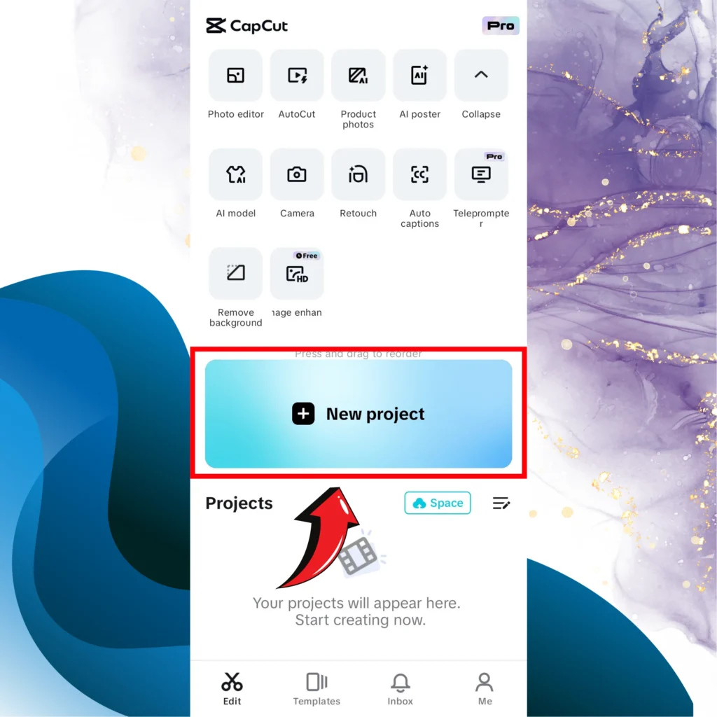 new project in capcut mod apk screenshot image