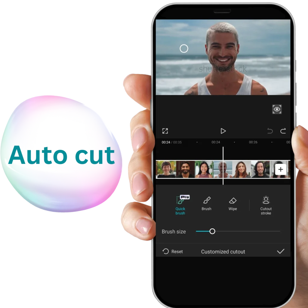autocut features in app screenshot image